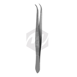 Pinzas de acero inoxidable de punta fina, rectas y curvas, 5 pulgadas, cuidado de cejas, depilación encarnada, instrumentos médicos - Product Image 1