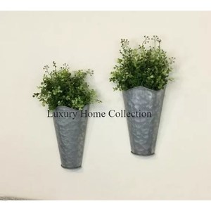 <b>Wall</b> <b>Mounted</b> Designer Flower Pots and <b>Planters</b> Galvanized Made Handmade Flower Display Racks and <b>Planters</b> Supplies From India - Product Image 2