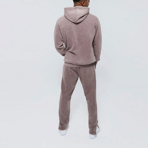 Nouveau survêtement Offre Spéciale lavé à l'acide à la mode pour hommes coton matériel fait rue porter des hommes lavage à l'acide survêtements en gros - Product Image 4