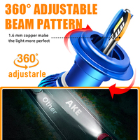 AKE R55S 110W led 9006 phare en gros csp 3570 puces 6000K 11000Lm led h1 h4 h7 h11 9005 hb3 9012 phare avec canbus