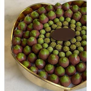 Decoración de mesa de diseño elegante Bandeja de chocolate Bandeja de metal de aluminio de Calidad exclusiva con asa Soporte de postre para fiestas de boda - Product Image 6