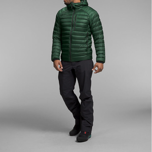 Veste d'hiver en duvet pour homme de haute qualité avec logo personnalisé, capuche, manteau matelassé noir, tissu en toile, nouveau streetwear, logo positionné à l'avant - Product Image 3