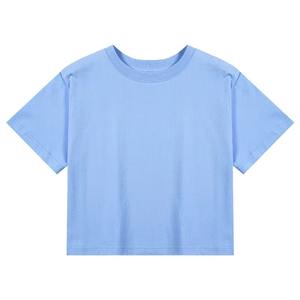 เสื้อยืดผู้หญิงเสื้อครอปทรงสลิมฟิตแขนสั้นพิมพ์ลายเรียบออกแบบได้ตามต้องการสำหรับฤดูร้อน - Product Image 2