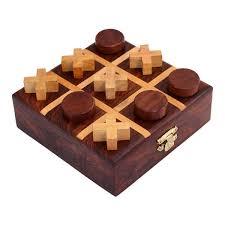 Elegante juego de madera hecho a mano Zero Cross nuevo diseño Tic Tac Toe para niños para verano invierno primavera - Product Image 3