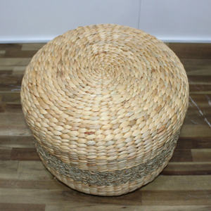 Artex Dong Thap taburete otomano ecológico hecho a mano de jacinto de agua de algas marinas naturales y artesanías de ratán de mimbre - Product Image 3