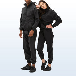 Ensemble de survêtements coupe-vent personnalisés baggy 2 pièces Survêtement en nylon uni léger et surdimensionné pour hommes - Product Image 5