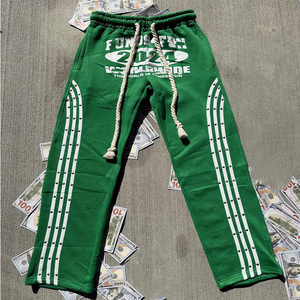 Ensemble survêtement personnalisé avec broderie appliquée, logo, sweat-shirt délavé à l'acide, effet délavé au soleil, sweat-shirt vintage ample, pantalon de survêtement droit - Product Image 2