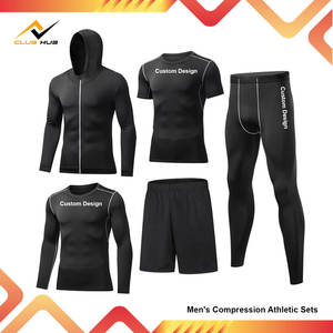 ชุดรัดกล้ามเนื้อของผู้ชายชุดออกกำลังกาย5ชิ้นขนาดใหญ่ชุดออกกำลังกายแบบปรับแต่งได้สำหรับผู้ชาย - Product Image 2