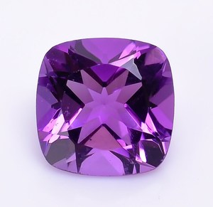 Piedra de corte amatista con forma de cojín de 6mm al por mayor piedra preciosa natural de cuarzo de calidad fina para joyería - Product Image 1