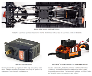 Axial SCX6 Trail Honcho, camion tout-terrain électrique à <span class=keywords><strong>moteur</strong></span> brossé à l'échelle 1/6, <span class=keywords><strong>RC</strong></span> Rock Crawler 4x4, rouge, grande taille, modèle de voiture de loisir RTR - Product Image 4