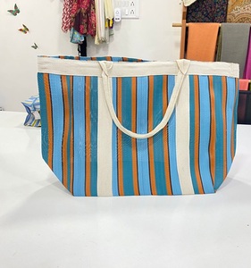 Bolsas de compras reutilizables ecológicas de PP con asa de algodón, bolsas de playa sostenibles para mujer de la India - Product Image 5