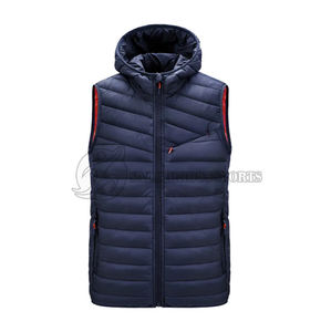 Vestes matelassées sans manches personnalisées, doublure en polaire à capuche, coupe-vent, respirantes, chaudes, fermeture éclair, vente chaude, hiver - Product Image 3