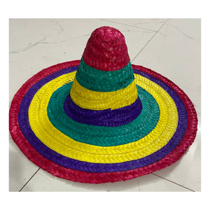 Diverses formes et couleurs pour styliste de chapeau du Mexique, chapeau de plage naturel Sombrero à larges bords, chapeau de paille Sombrero du Mexique de 99 GD - Product Image 1