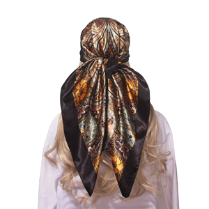 Custom Digital Printing <b>Square</b> Silk <b>Scarves</b> Silk <b>Scarf</b> Printed Logo Double-sided Print Women Head Satin <b>Scarves</b> - Product Image 4