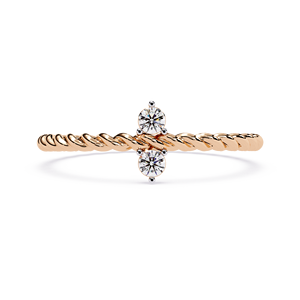 Bague en or blanc 18K & 14K pour femme élégante avec diamant naturel ethnique certifié IGI - Product Image 2