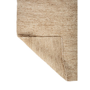 พรมปูพื้นสีเบจและสีน้ำตาลทำมือจากเส้นใยปอกระเจาและป่าน รุ่น Nomadic Threads ลายทอเรียบ PKJT-160 สำหรับตกแต่งห้องนั่งเล่นในบ้าน - Product Image 5