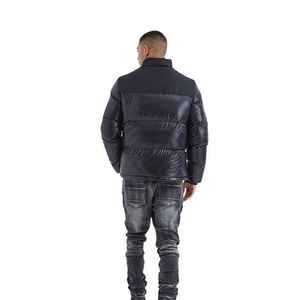 Vestes à bulles brillantes pour hommes Fabricant OEM Vestes matelassées brillantes personnalisées Mode Vêtements d'extérieur d'hiver Vente en gros Vestes légères - Product Image 5