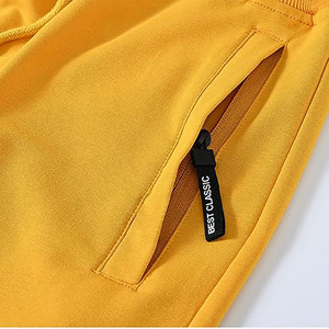 Men's 7 Inch Quick Dry Athletic Workout Exercise Fitness <b>Shorts</b> Solid Elastic Waist <b>Zipper</b> <b>Pocket</b> Plain Dyed Running <b>Shorts</b> - Product Image 4