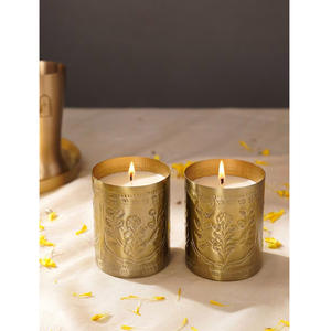 Bougeoir étamé au design martelé fini or de qualité supérieure pour la décoration intérieure pour la fabrication de bougies Pots de cire et pots votifs - Product Image 6