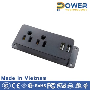 Prise de multiprise encastrée USB double Standard américaine rallonge de 5m pour le réseau WiFi de bureau à domicile - Product Image 2