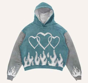 Sudadera con capucha Vintage personalizada para hombre, sudaderas con lavado ácido, bordado de alta calidad, impresión Digital, ropa de invierno, ODM OEM - Product Image 5