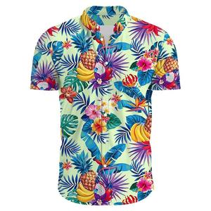 High Quality Men's <b>Linen</b> Flannel Hawaiian <b>Shirt</b> <b>Short</b> <b>Sleeves</b> Casual Beach Vacation All Over Print Button-Up Collar - Product Image 6