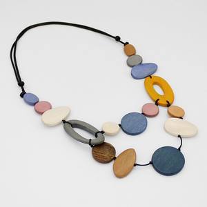 Women's Handmade Vintage Cotton Cord Wooden <b>Necklace</b> with New Beads Strand Chain Type Latest Christmas Gift Idea - Product Image 6