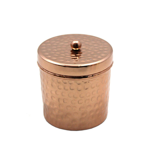 Caja de almacenamiento de forma redonda de Metal de hierro de diseño moderno con tapa acabada en oro para utensilios de cocina domésticos y caja de almacenamiento de mesa - Product Image 4