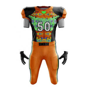 Uniformes de Fútbol Americano para Hombre al por Mayor, 100% Poliéster, Impresión Digital, Transpirables, de Secado Rápido, Logotipo Personalizado, Nombre del Equipo, OEM - Product Image 4
