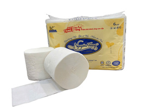 Tissus hygiéniques en pâte de bois vierge de haute qualité fabriqués au Vietnam doux jetables 3 plis 6 rouleaux/paquet prix de gros - Product Image 4