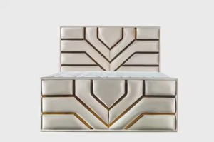 Hermosos juegos de dormitorio de estilo europeo, cama para dormir con cabecero de Base para el hogar, oficina, dormitorio, Hotel, apartamento, muebles de Villa - Product Image 3