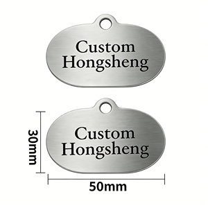 ป้ายชื่อสัตว์เลี้ยงแบบกำหนดเอง Kiyue สำหรับสุนัขและแมว ด้านหน้าและด้านหลัง ผลิตด้วยวิธีหล่อขึ้นรูป พร้อมสลักด้วยเลเซอร์ มีหลากหลายรูปทรง สี และขนาด ทำจากโลหะ - Product Image 6