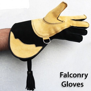 Gants de fauconnerie en cuir de vachette suédé, main gauche |   Gants de manipulation pour l'entraînement hivernal, chauds, pour les aigles et les faucons - Product Image 4