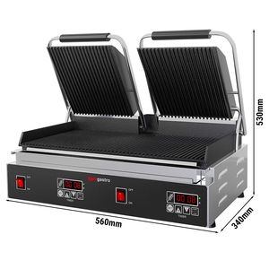 Prensa para Panini Comercial de Alta Resistencia - Superficie Superior e Inferior Acanalada - 3.6 kW - Fácil de Limpiar - 570410210 mm - Product Image 2