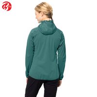 Veste Softshell Tissée de Haute Qualité pour Femme, Coupe Slim XL, Col Montant, Manches Longues, Fermeture Éclair, Imperméable, Réversible, Vente en Gros
