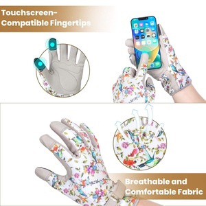Guantes DE SEGURIDAD DE CUERO largos personalizados de alta calidad para jardinería al aire libre transpirable impermeable a prueba de espinas compatibilidad con pantalla táctil - Product Image 4