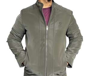 Chaqueta transpirable de poliéster/algodón de invierno informal para hombre de alta calidad, estilo Vintage, cuello levantado de gran tamaño, cierre de cremallera, logotipo frontal - Product Image 1