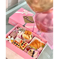 Boîte à gâteau de luxe rose vif en carton, support de présentation pour traiteur, boîte cadeau pour Noël, anniversaire, fête, pâtisserie