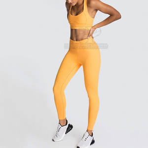 Customized High Waist <b>Leggings</b> <b>and</b> <b>Top</b> Women Gym <b>and</b> Yoga Set Comfortable <b>and</b> Breathable Activewear - Product Image 2