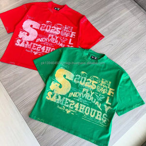 Camiseta de alta calidad con estampado DTG de logotipo personalizado multicolor para hombre - Product Image 1