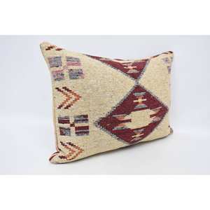 Oreiller jaune bohème géométrique de luxe 20x28 pouces laine à motifs floraux et vintage pour la technique tissée de literie de canapé - Product Image 3