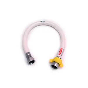 Tubo de conexión de agua caliente de nailon, fabricado en PVC, con accesorios de latón y manga de 304 - Product Image 1