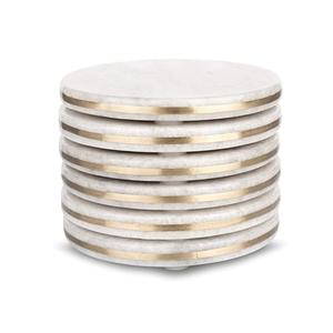 Posavasos de mármol de alta calidad con taza de té de latón para posavasos de café de tamaño personalizado al por mayor fabricación en precio al por mayor - Product Image 1