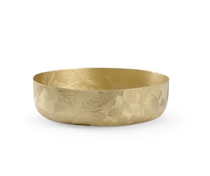 Wide Brass Date <b>Bowl</b> For Holding <b>Large</b> Quantity Of Dates And Sweets For Cultural Celebrations And Events - Product Image 1