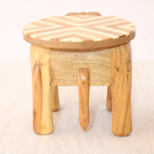 Thủ công bằng gỗ voi Phân | Trang trí đa năng xương Inlay giao diện điều khiển bảng gỗ ghế nhỏ cho trẻ em & người lớn trang trí nội thất - Product Image 3