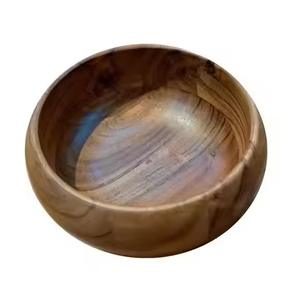 Wholesale Acacia Wooden Kitchen <b>Dinnerware</b> Set Food Soup Bowls Household <b>Dinnerware</b> Fruit Basin from Indian Exporter - Product Image 5