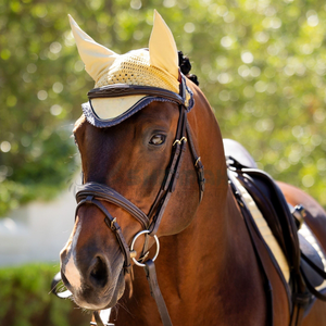 Gorro de oreja de caballo de ganchillo personalizado Premium Pakistán hecho lavable ligero Fly Veil para elegantes eventos de equitación Ear Bonnet - Product Image 2