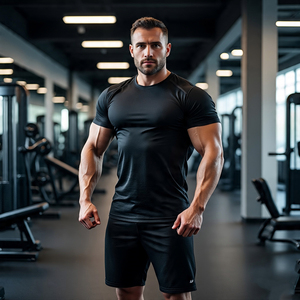 Ropa de entrenamiento activo para hombre, camiseta para correr, ropa deportiva para entrenamiento físico, Camiseta deportiva para hombre, camisetas de poliéster de secado rápido para niños - Product Image 5
