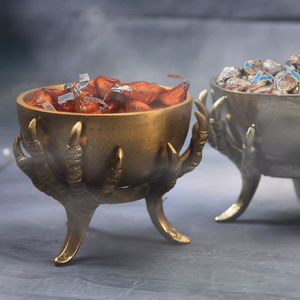 Bol décoratif en laiton noir et or artistique, fait main de qualité supérieure, élément d'accentuation de table pour salle à manger, salon, intérieur - Product Image 4