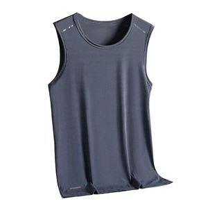 Camiseta sin mangas deportiva de verano para hombre, chaleco de gimnasio de punto de secado rápido transpirable para baloncesto, correr, ejercicio, Fitness, cuello redondo, sin mangas - Product Image 6